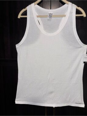 Calvin Klein Classic White Cotton Tank